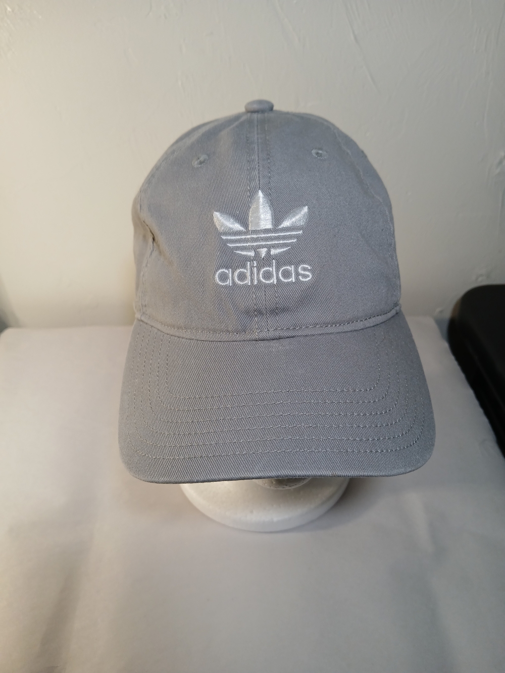 adidas Originals Gray Relaxed Trefoil Adjustable Strapback Baseball Cap